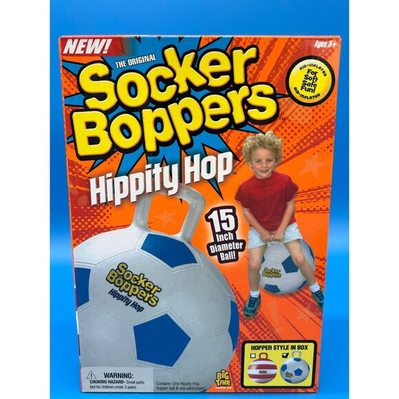 Socker Boppers Hippity Hop Inflatable Ball 15" For Kids 3+ Indoor/Outdoor Use - - Picture 2 of 5